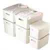 White storage box, plastic household organization box, desktop file and sundries storage container Item Picture